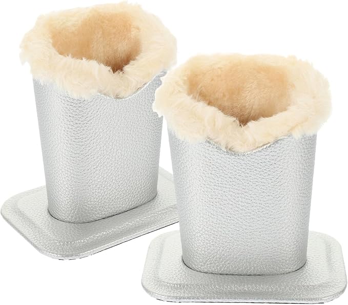 OSALADI 2Pcs Leather Eyeglass Holders with Plush Lining Scratch-Resistant Glasses Stands for Desk Display Multipurpose Eyewear and Jewelry Organizer for Office Bedroom
