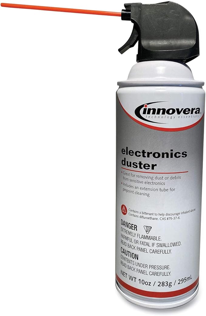 Innovera 10014 Compressed Air Duster Cleaner, 10 oz Can, 4/Pack