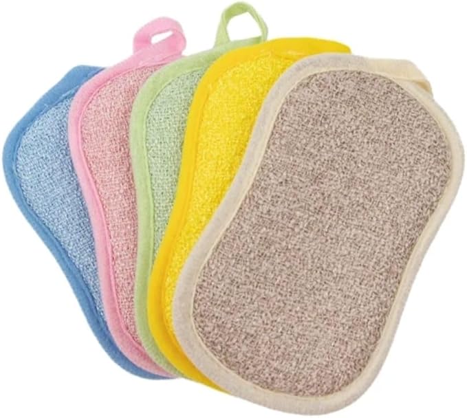 Mr. Blyn Non-Scratch Scrub Sponges for Kitchen – 5 Pack | 3X Durability Cleaning Pads | Colorful Reusable Sponge Set for Dishes, Pots & Household Use