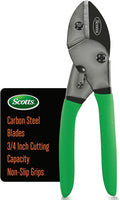 Scotts 8 in. Anvil Pruning Shears – 1/2 in. Cutting Capacity, Heavy-Duty Garden Pruner for Dry Stems and Dead Wood, Sap Resistant – Comfort Grip with Sharp Carbon Steel Blade for Yard and Garden Use