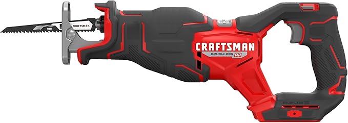 CRAFTSMAN V20 RP Cordless Reciprocating Saw, 3,200 RPM, 8 inch, Bare Tool Only (CMCS351B)