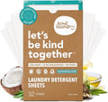 Kind Laundry Detergent Sheets with Stain-Fighting Enzymes - Plant Powered Eco-Friendly Laundry Soap Sheets - Home or Travel Laundry Detergent - Ocean Breeze, 32 Loads (Mom's Choice Award Winner)