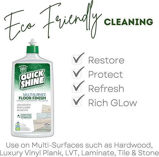 Quick Shine Floor Finish, 27 fl oz (Pack of 4)