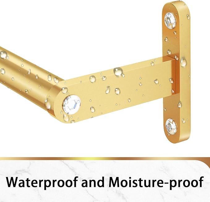 30 Inch Towel Bar Gold, Towel Bar for Bathroom Wall, Heavy Duty Single Bath Towel Rod, Modern Brushed Gold
