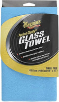 Meguiar's Perfect Clarity Glass Towels, Keep Windows Sparkling Using Premium Reusable Glass Cleaning Towels with a Superior Streak Free and Lint Free Finish, 3 Pack