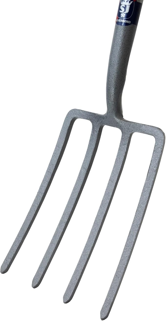 Spear & Jackson Neverbend Professional Digging Fork – Heavy-Duty Forged Carbon Steel Garden Fork for Tough Soil and Cultivation