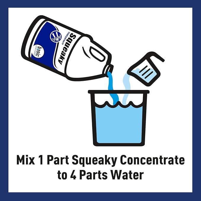 Basic Coatings Squeaky Cleaner Concentrate | Hardwood, Laminate Floor Cleaner | No Residue | Cleans Tough Dirt and Grease | 1 gal