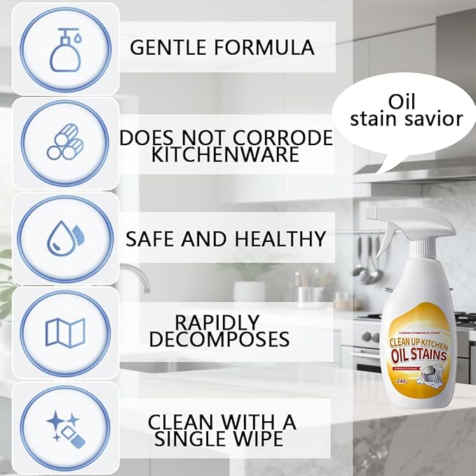 Heavy Duty Degreaser,New Upgrade Kitchen Heavy Duty Cleaner Spray Portable Degreasing Spray, All-Purpose Kitchen Pots and Pan Cleaner for Appliances Countertops Range Hoods (2, White)