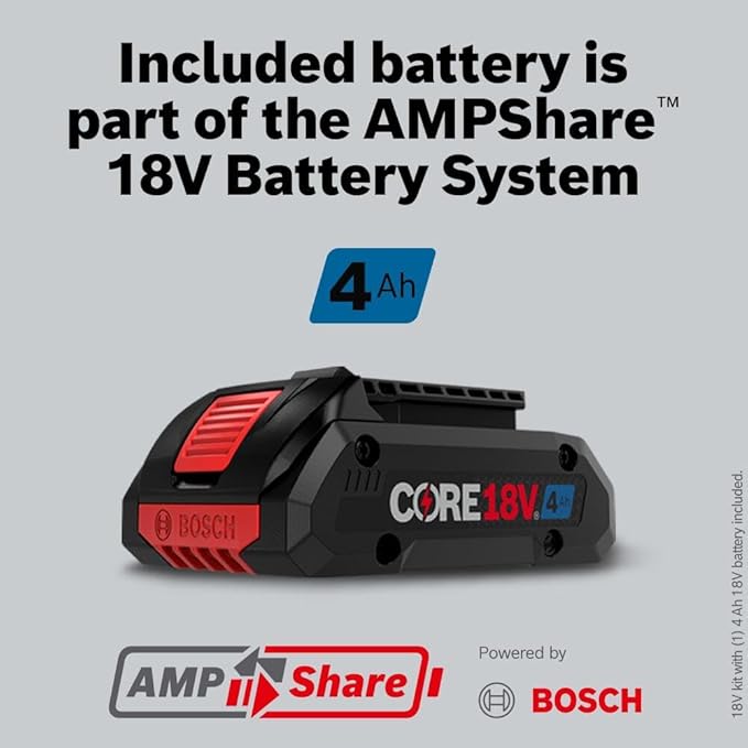 BOSCH GOP18V-34B14 18V Brushless StarlockPlus® Oscillating Multi-Tool Kit with (1) CORE18V® 4 Ah Advanced Power Battery