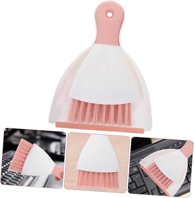 minkissy 2pcs Guinea Pig Accessories Cleaning Set Cage Broom Dustpan Nest Cleaning Tools Portable Household Supplies Random Color