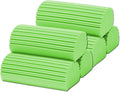 6-Pack Damp Clean Duster Sponge,Magic Sponge Eraser for Housekeeping,Reusable Cleaning Sponge for Blinds,Vents,Mirrors,Glass, Baseboards,Window Track Grooves and Railings (Green)