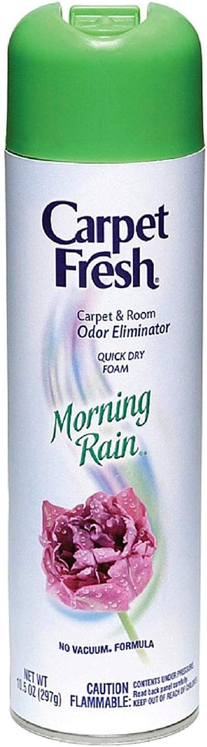 Carpet Fresh No Vacuum Freshener and Deodorizer Spray, Morning Rain (3 Pack)