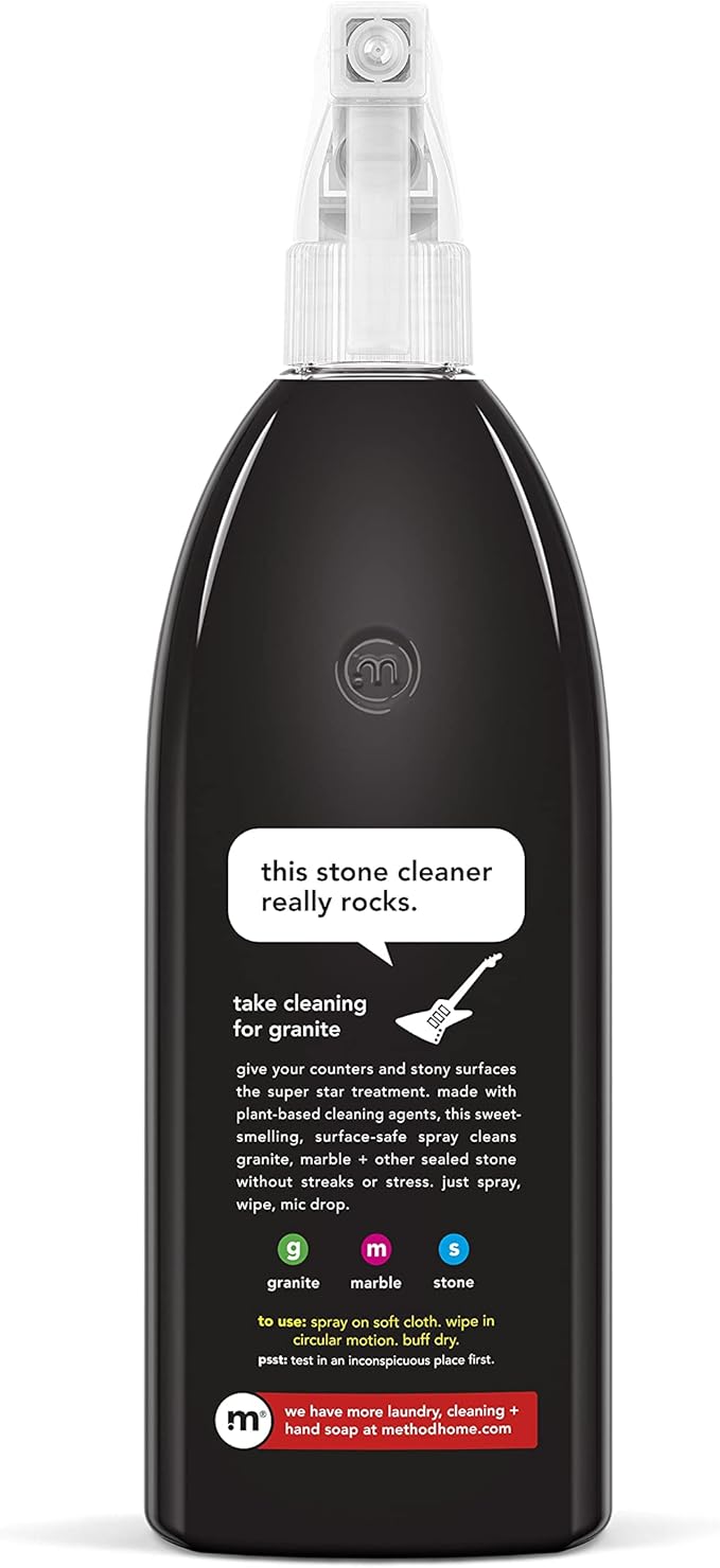 Method Daily Granite Cleaner Spray, Apple Orchard, Cleaning Agent for Granite, Marble, and Other Sealed Stone, 28 oz Spray Bottles (Pack of 4)
