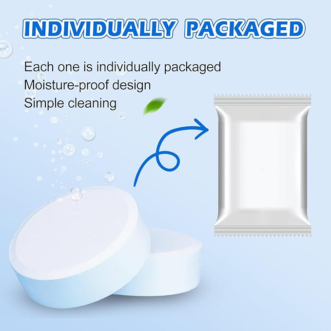 Automatic Toilet Bowl Cleaner Tablets–Fresh Scent,Long-Lasting Clean–Safe for Tanks&Pipes Deodorizing and Descaling –Bathroom Cleaner Against Tough Stains Keeps Bowl Clean Between Washes-50 PACK-1111