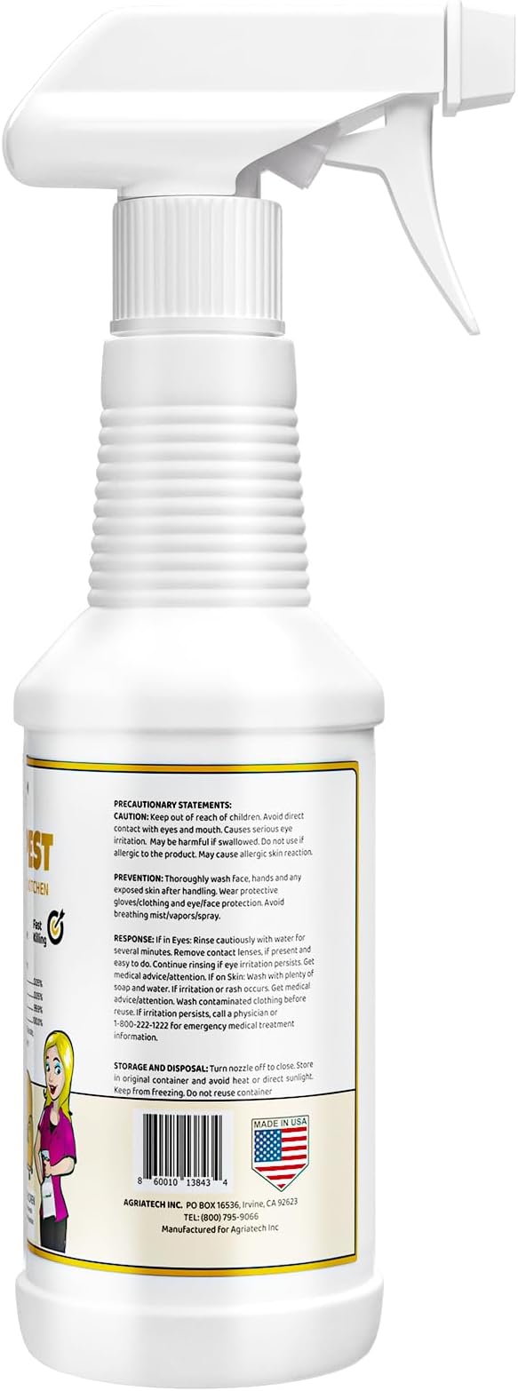 Bed Bug Spray 16 Oz, Carpet Beetle Killer, Indoor & Outdoor Bug Control for Bug Egg, Mite, Ant, Spider and Flea, Plant Extract Based Non Toxic Bed Bug Killer, Child & Pet Safe