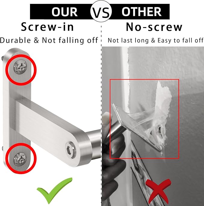 24 Inch Bathroom Towel Bar, Towel Racks for Bathroom Wall Mounted, Modern Stainless Steel Bath Towel Holder, Brushed Nickel