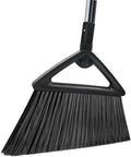 Heavy Duty Commercial Broom,Upgraded Angle Brooms for Sweeping Indoor and Outdoor,Perfect Black Broom of Kitchen,Garage