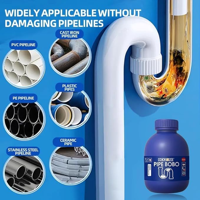 Pipe Bobo Drain Cleaner 3PCS, Drain Opener,Powerful Unclogging, Clog Remover, Shower, Tub, Compatible with All Pipe Materials