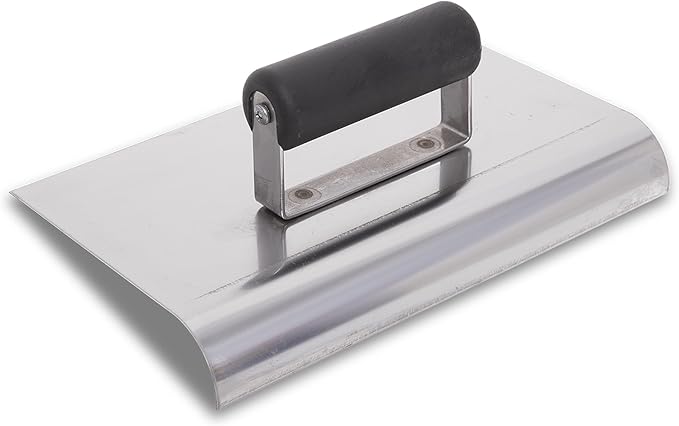 MARSHALLTOWN QLT Stainless Steel Hand Edgers, Plastic Handle Material, 254mm Length, 152mm Width, 10mm Radius, 13mm Lip, Made In The USA, CE531SP