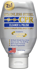 Stainless Steel CPR 18oz- 2-in-1 Kitchen Stainless Steel Cleaner and Polish for Appliances- Cleaner Removes Fingerprints, Water Marks and Grease. Refrigerator Cleaners, Stoves, & Dishwashers