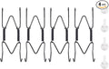 Bilillo 4 Pack Plate Hangers for The Wall, Suitable for 4''-5'' Decorative Plate,Invisible Heavy Duty Wire Plate Holder with Wall Hooks, Plate Hangers for Displaying Plates, Platter, Dish (Black)