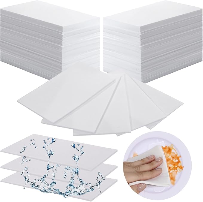 Sawysine 100 Pack Eraser Sheets Sponge Disposable Thin Cleaning Melamine Sheets Foam Sponge Pads Home Eraser Wipes for Kitchen Shoe Furniture Bathroom Shower Cleaner