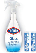 Clorox Clorox Glass Cleaning System, 1 Reusable Bottle 2 Refills (Packaging May Vary), 0.66 Fl Ounce