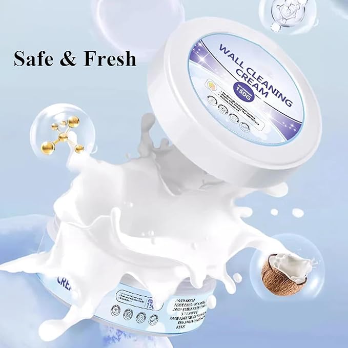 2pcs Multi-Purpose Wall Cleaning & Conditioning Cream, All Purpose Cleaning Paste Kit, Wall Cleaning Cream, Pen Ink Stain Remover from Wall, for Walls Ceiling