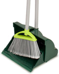 Pine-Sol Broom and Dustpan Set for Home - Both Indoor, Outdoor and Wet or Dry Use – Upright Standing Combo with Adjustable Handle for Comfort
