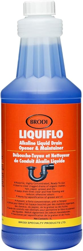 Liquiflo Hair Drain Clog Remover & Maintainer, Eliminates Odors & Biofilm, Odor-Free & Fumeless, Declogger for Hair, Grease & Organic Build up, Safe for All Piping