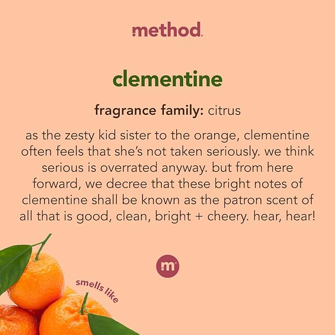 Method All-Purpose Cleaner, Clementine, 28 Ounce, 1 pack, Packaging May Vary