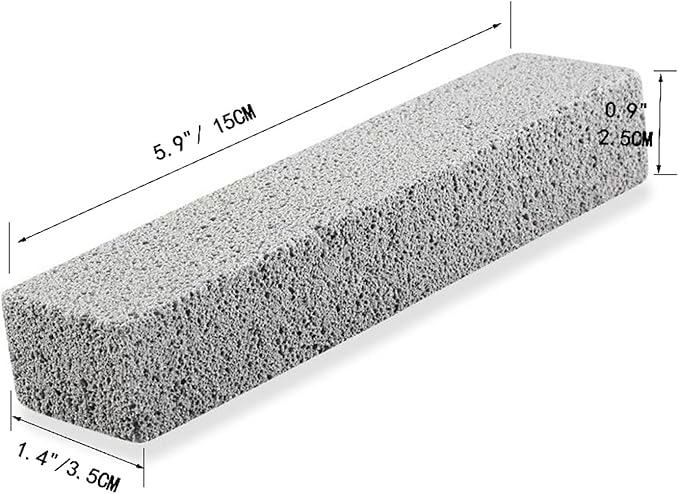 8 Pack Pumice Stone for Toilet Bowl Cleaning, Scouring Stick Remove Toilet Bowl Hard Water Rings, Calcium Buildup and Rust Suitable for Cleaning Toilet, Bathroom, Kitchen Sink, Grill（Gray