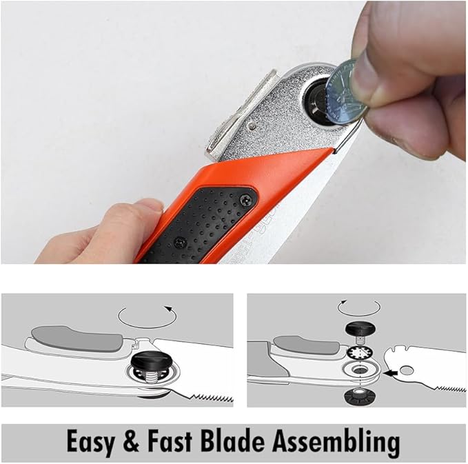 Toolux 5.9 Inch Folding Saw, SK-5 Steel Pocket Hand Saw for Wood, Hunting and Camping, Pruning Saw for Cutting Branches and Tree Limbs on Backpacking & Bushcraft Trips, With Carry Case