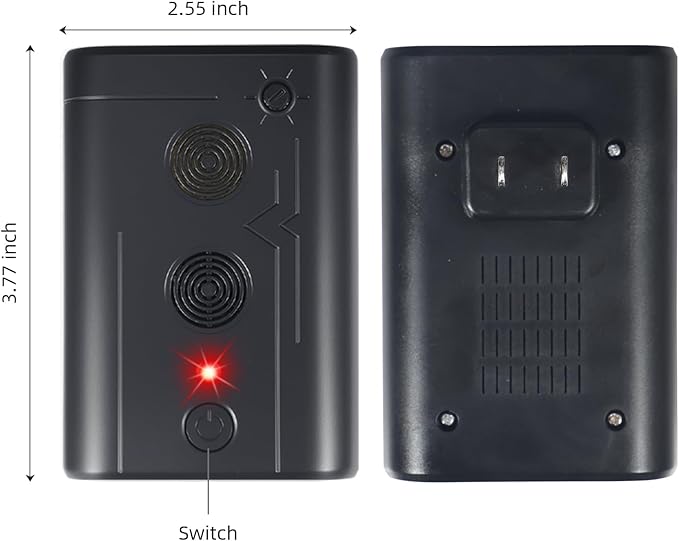 4 Pack Ultrasonic Bat Repellent Devices- Adjustable Frequency Convenient Bats Removal Device& Bird Repeller,Suitable for Bat Repellent for Attic for Home, Garage, Warehouse and Porches.