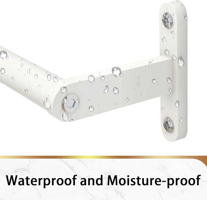 White Towel Bar 16 Inch, KLJKPA Towel Bar for Bathroom Wall Hanging Bath Towels, Stainless Steel Heavy Duty Single Towel Rod