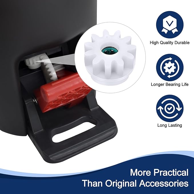 2 Pcs Easy Mop Pedal Broom Spin Mop Replacement One Way Clutch Bearing Bucket Gear Sprockets Repair Compatiable with Oceda Vilida and Market 90% Spin Mop System (2 Pcs Bearing Bucket Gears)