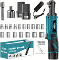 12V ratchet kit, car repair screw and nut disassembly, with quick charger, suitable for home and car repair, is a holiday gift for men. (2 batteries + paper box + upgraded accessories)
