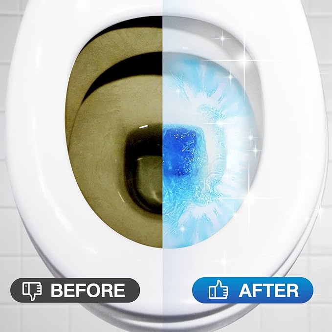 Vacplus Toilet Cleaner Tablets 30 Pack, Automatic Bowl & Tank Cleaner, Septic Safe, Powerful Cleaning, Prevent Stains & Deodorize