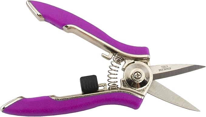 Dramm ColorPoint Stainless Steel Compact Garden Pruning Shears, Hand Pruner, Garden Clippers, with Heavy Duty Blade and Easy grip Handle, Berry