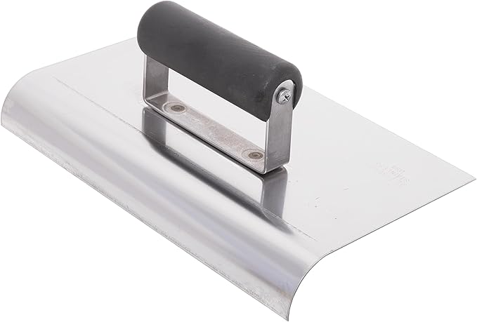 MARSHALLTOWN QLT Stainless Steel Hand Edgers, Plastic Handle Material, 254mm Length, 152mm Width, 10mm Radius, 13mm Lip, Made In The USA, CE531SP