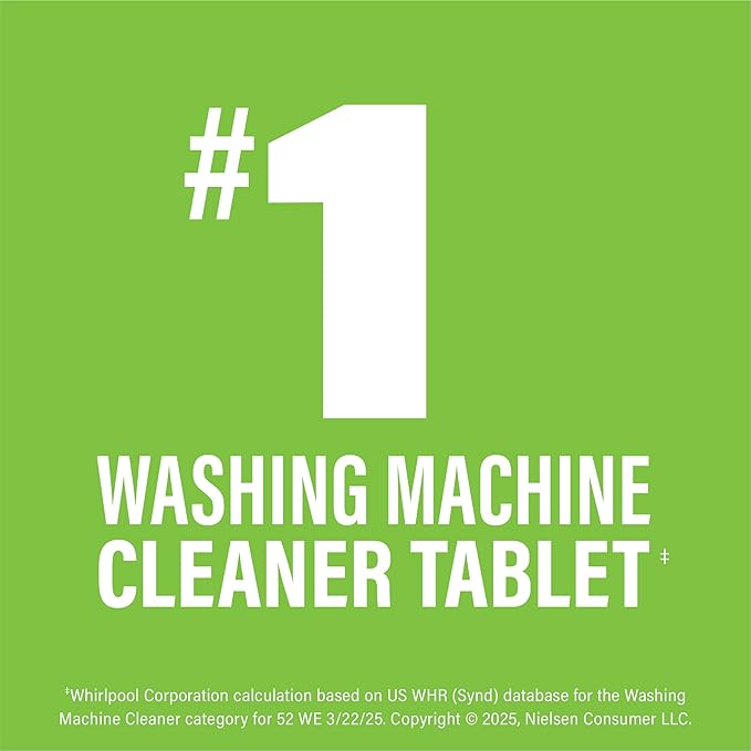 Affresh Washing Machine Cleaner, Helps Power Away Odor Causing Bacteria & Grime Deep Inside Pump, Valve & Hoses, 12 Time Release Tablets, 1 Year Supply