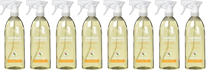 Method All-Purpose Cleaner Spray, Ginger Yuzu, Perfect for Most Counters, Tiles, Stone, and More, 28 oz Spray Bottle, (Pack of 8)