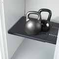 Home in Bold Metal Adjustable Locker Shelf | Heavy Duty Powder-Coated Steel Locker Organizer for School & Gym (Matte Black)