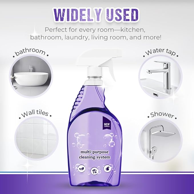 Fliwos Spray Oven Cleaner, 2026 Upgraded All-Purpose Spray Cleaner with Concentrated Cleaning Tablets, Multi-Surface Cleaning Spray for Oven, Grill, Kitchen, Bathroom and Home (1 Bottle+18 Pcs)