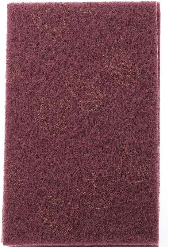 5pcs Nylon Scourer Pad Shell Polishing Professional Industrial Abrasive Hand Scouring Pad (fine-Red)