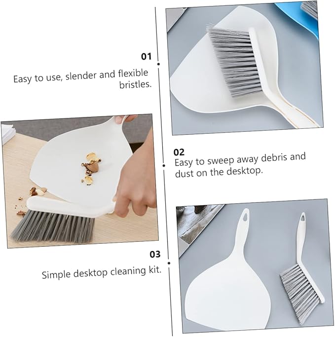Mini Broom Dustpan Brush Dustpan Set Portable Cleaning Kit Compact Household Supplies