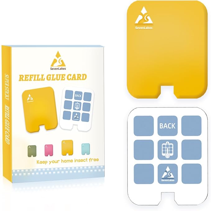 36 Pcs Sticky Refill Glue Cards, Compatible with Safer Home SH502, Dynatrap DT3005W-DS3, DT23005-06, Targets Moth, Fly, Mosquito, Gnat and More, Safe and Super Sticky (Macaron Yellow)