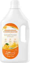 2.5L Floor Cleaning Solution Compatible with Roborock/Eufy/iRobot/Ecovacs/Dreame/Shark, Fragrance Deodorization, Deep Cleans for Multiple Hard Floors (2.5 Liter, 【Sweet Orange】)