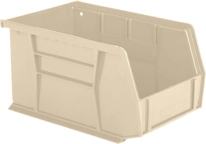 Hudson Exchange 9-1/2" x 6" x 5" (6 Pack) Plastic Stackable Storage Bin and Hanging Container, Stone