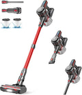 CHEBIO Cordless Vacuum Cleaner, Stick Vacuum with Powerful Suction, 45Mins Runtime Vacuum Cleaners for Home, Anti-tangle and 1.5L Dust Cup, 6 in 1 Lightweight Vacuum for Hardwood Floor Carpet Pet Hair